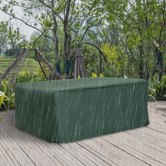Outsunny Rattan Furniture Cover, UV and Rain Protective Outdoor Garden Rectangular Waterproof Shelter, 222x155x67cm, Green | Aosom UK