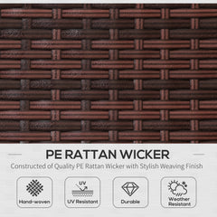 Kozy Rattan Folding Sun Lounger Outdoor Chair with Cushion and Pillow Cream White