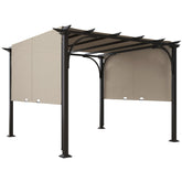 Kozy 3 x 3(m) Outdoor Pergola, Garden Pergola Gazebo with Adjustable Canopy, Grey