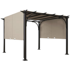 Kozy 3 x 3(m) Outdoor Pergola, Garden Pergola Gazebo with Adjustable Canopy, Grey