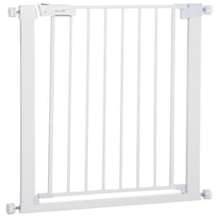 Kozy Adjustable Pet Safety Gate Dog Barrier Home Fence Room Divider Stair Guard Mounting White (76 H x 75-82W cm)