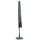 Outsunny Offset Garden Parasol with Waterproof Cover, UV Protection, Easy to Use, Grey | Aosom UK