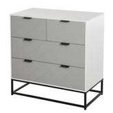 Kozy Chest of Drawers with Metal Handles Freestanding Dresser for Bedroom, Living Room
