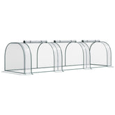 Kozy Mini Greenhouse, Small Polytunnel Green House with Zipped Doors, Steel Frame for Garden Patio, 300 x 100 x 80cm, Clear