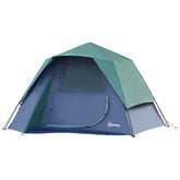 Kozy Fibreglass Frame 3/4 Person Lightweight Camping Tent Green