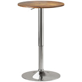 Kozy Round Bar Table, 360 Degree Swivel Counter Pub Table with Adjustable Height, for Kitchen, Cafe, Rustic Brown