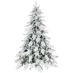 Kozy - 7ft Super Flocked Christmas Tree - Green/White