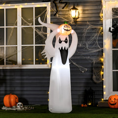 Kozy 6FT 1.8m LED Halloween Inflatable Decoration Floating Ghost & Pumpkin Party Outdoors Yard Lawn
