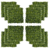 Outsunny 12PCS Artificial Boxwood Wall Panels 50cm x 50cm Grass Privacy Fence Screen Faux Hedge Greenery Backdrop Encrypted Milan Grass