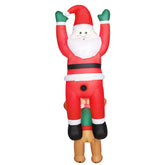 Kozy 7FT Hanging Christmas Inflatable Santa with Dog, Christmas Blow Up Decoration with Built-in LED Lights for Garden, Indoor Outdoor Home Decor