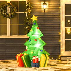 Kozy 5ft Inflatable Christmas Tree Xmas Air Blown Holiday Decoration LED Lawn Yard Outdoor Ornaments