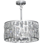 Kozy 72 Glass Crystallite Chandelier - Silver-Tone