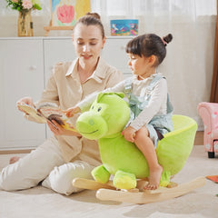Kozy Kids Rocking Horse, Plush Ride-On Dinosaur Seat, with Seat Safety Belt, 32 Songs, Ride-On Horse