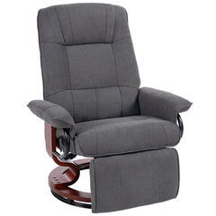 Kozy - Reclining Swivel Chair, with Footrest - Grey