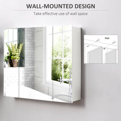 Kozy Wall Mounted Mirror Cabinet - White