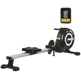 Kozy Folding Rowing Machine, Magnetic Rower Machine with 8 Levels Quiet Resistance, LCD Monitor, Wheels, Aluminium Slide Rail, Vertical Storage, 102kg Weight Capacity for Home Gym Cardio Training