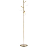 Kozy - 3-Light Tree Floor Lamps for Living Room, Modern Standing Lamp for Bedroom with Globe Lampshade, 3000K/4000K/6000K Colour Temperatures, Steel Base, Gold Tone