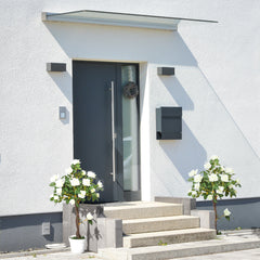 Outsunny Set of 2 Artificial Plants White Rose Floral in Pot, Fake Plants for Home Indoor Outdoor Decor, 90cm | Aosom UK