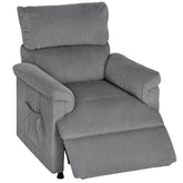 Kozy - Corduroy Electric Massage Recliner - Grey