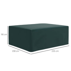 Outsunny Large Patio Set Cover Outdoor Garden Furniture Protection Cover Protector Waterproof Anti-UV Green 235 x 190 x 90 cm