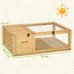 Kozy - Tortoise House, Small Reptile Wooden House, with Mesh Roofs, Side Panels, for Turtles, Lizards, Geckos and Snakes
