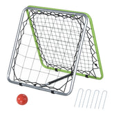 Kozy Football Training Net, Soccer Kickback Target Goal Both Side Rebounder Net, Adjustable Angle Goal Training Set for Kids and Children to Practice in Playground, Backyard