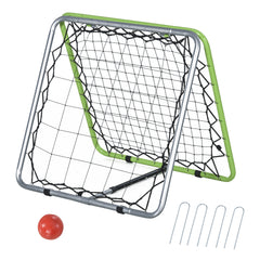 Kozy Football Training Net, Soccer Kickback Target Goal Both Side Rebounder Net, Adjustable Angle Goal Training Set for Kids and Children to Practice in Playground, Backyard