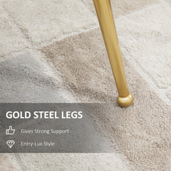 HOMCOM Shell Luxe Velvet Accent Chair, Modern Living Room Chair with Gold Metal Legs for Living Room, Bedroom, Home Office, Set of 2, Grey | Aosom UK