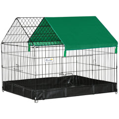 Kozy Rabbit Cage Guinea Pig Playpen Small Animal House for Kitties Puppies, w/ Water Proof Oxford Roof Floor 90 x 75 x 75 cm