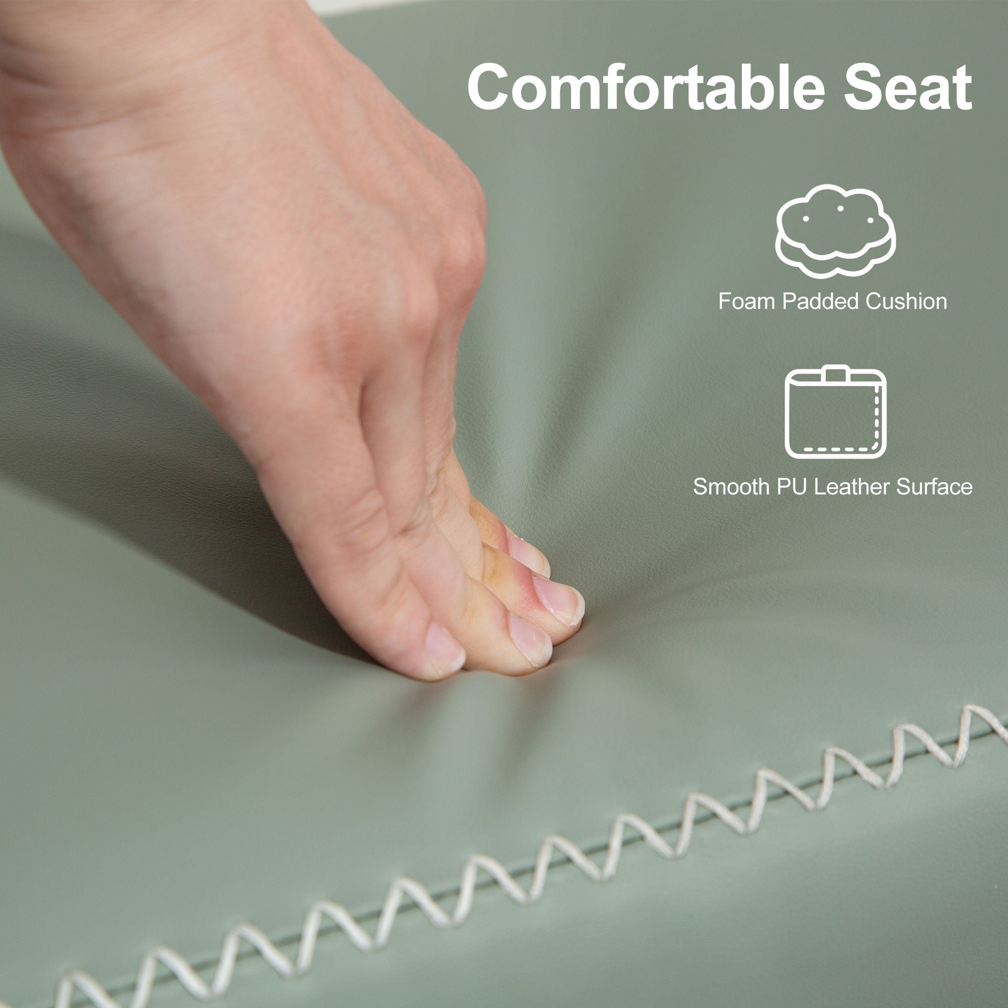 Kozy - PU Leather Shoe Storage Bench - Green