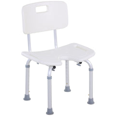 Kozy 8-Level Height Adjustable Bath Stool Spa Shower Chair Aluminum w/ Non-Slip Feet, Handle for the Pregnant, Old, Injured