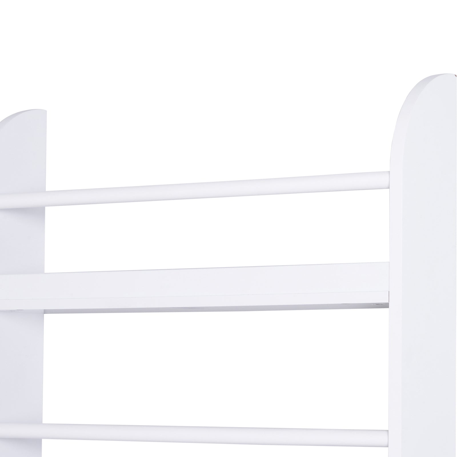 Kozy Bookcase, 4 Tier Wall Mounted Bookshelf, 15cm Depth Storage Shelving Rack for Bedroom Nursery Office Home, Accessories Supplies, White