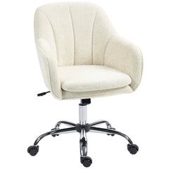 Kozy - Velvet-Feel Office Chair - Beige