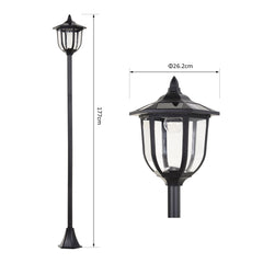 Kozy Outdoor Garden Solar Post Lamp Sensor Light  LED Lantern Bollard Pathway Torch Light 1.77m Tall