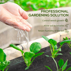 Kozy - 2m x 100m Heavy Duty Weed Control Membrane, Weed Membrane for Landscaping Driveway Gravel Artificial Grass Lawn Underlay, Black