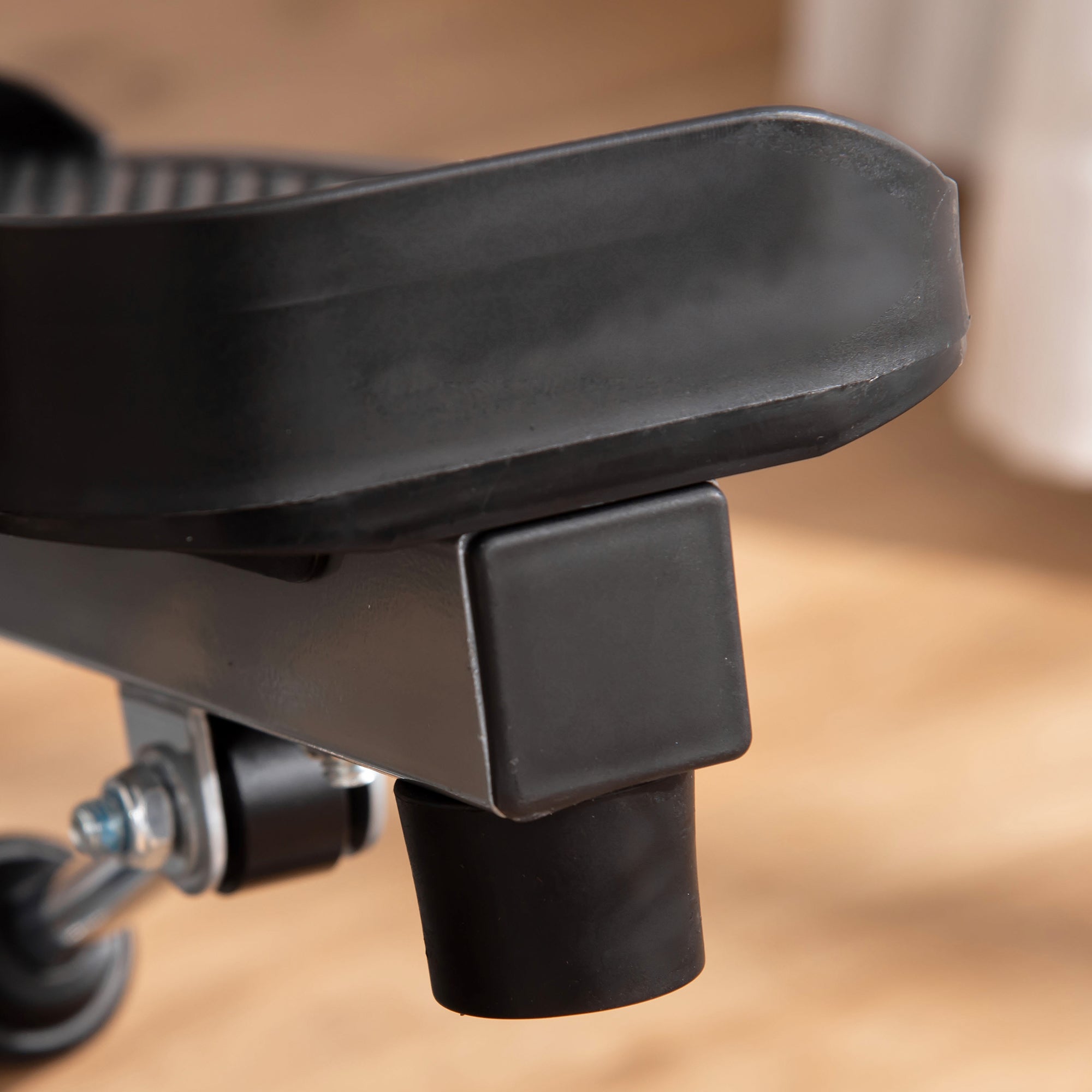 Kozy Adjustable Twist Stepper Fitness Step Machine, LCD Screen, Height-Adjust Handlebars, Home Gym, Silver and Black