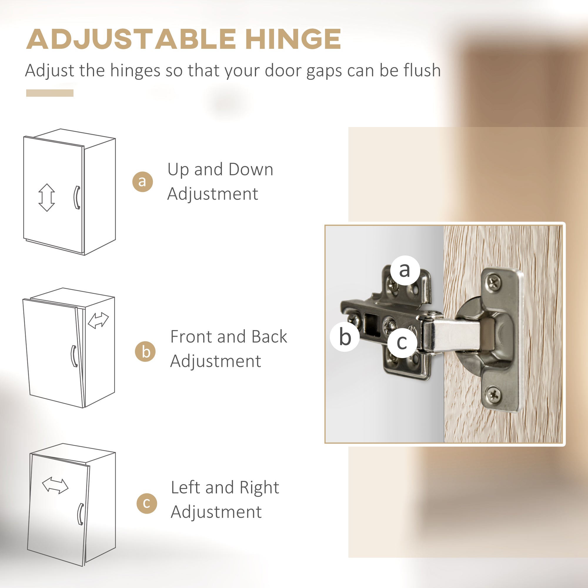 Kozy Kitchen Cupboard Sideboard Storage Cabinet Unit with Counter Top, Adjustable Shelves, Drawers for Dining Room, Living Room