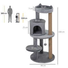 PawHut Deluxe Cat Tree with 3