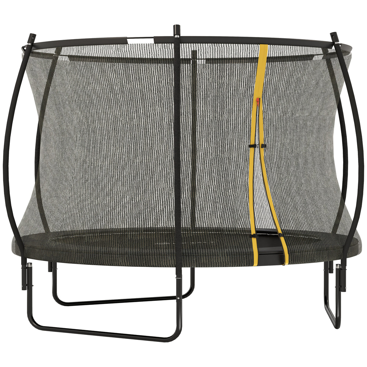 SPORTNOW 8ft Outdoor Trampoline with Enclosure Net, Spring Cover, Black