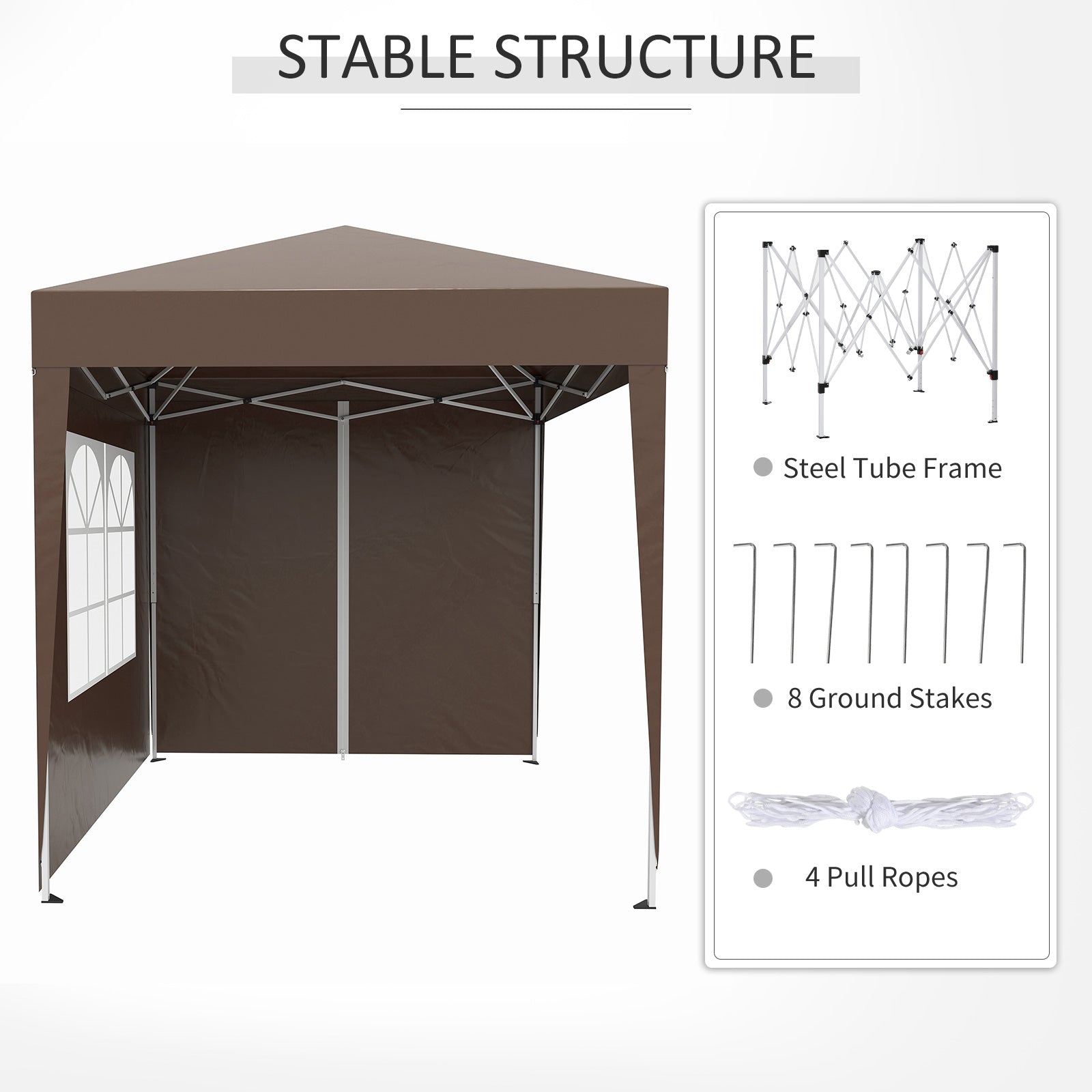 Outsunny Pop Up Gazebo Canopy, size (2 x 2m)