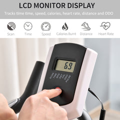 Kozy Upright Exercise Bike Indoor Training Cycling Machine Stationary Workout Bicycle with 10KG Flywheel and Adjustable Resistance Seat Handlebar LCD Display for Home Gym