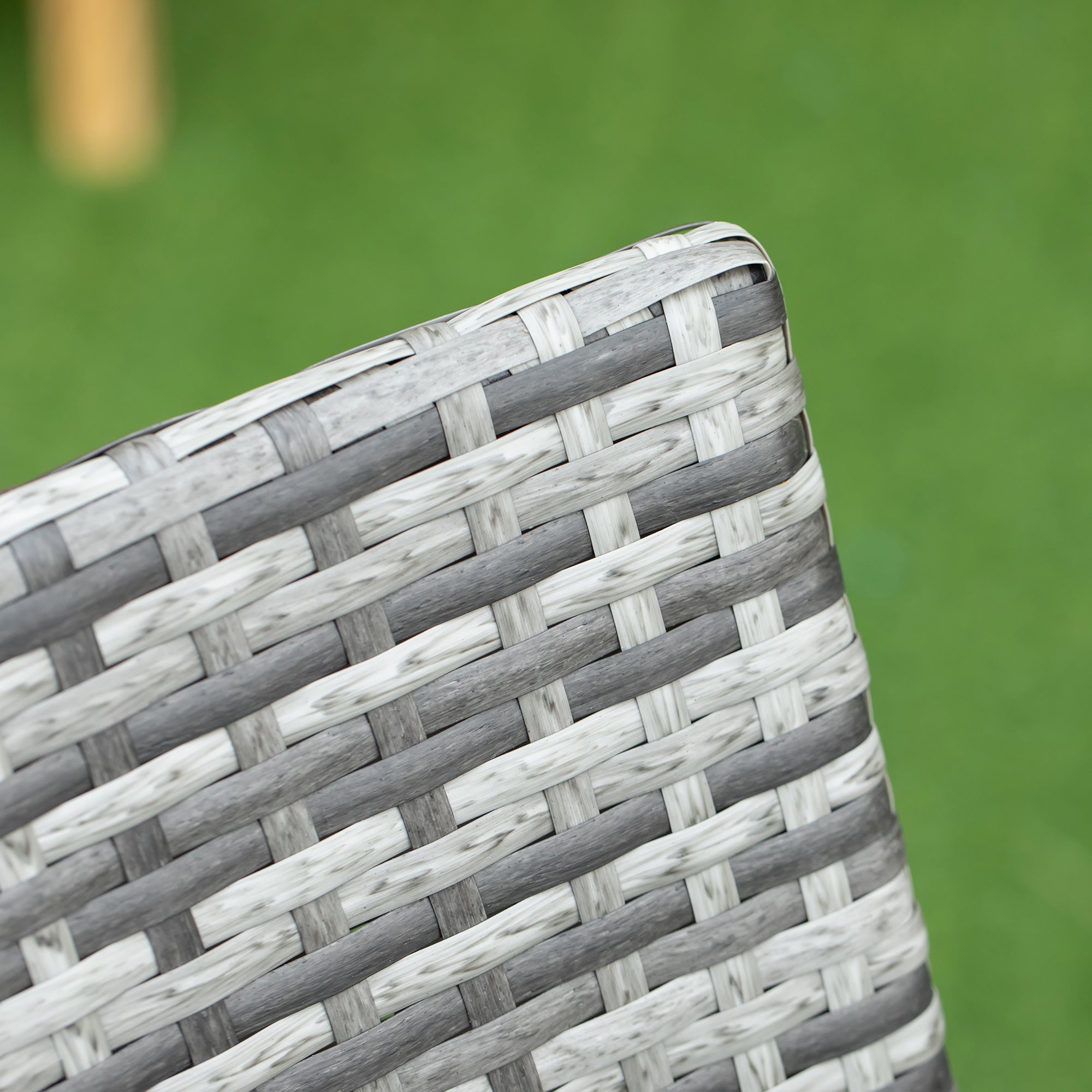 Kozy 7-Piece Rattan Garden Furniture Set with Cushions, 6 Seater Garden Table and Chairs, Rattan Dining Set with 6 Armchairs, Rectangular Glass Top Table, Grey