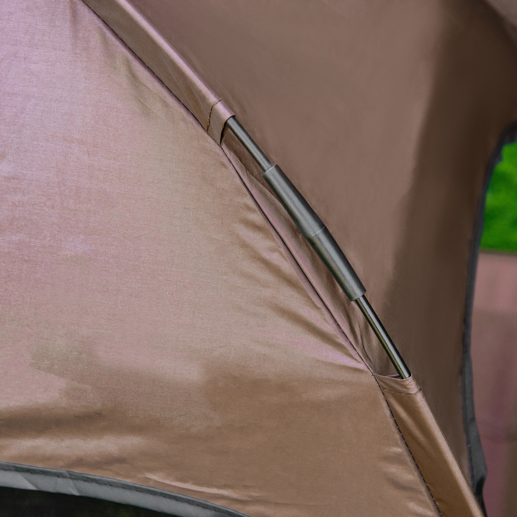 Kozy Raised Dog Bed Waterproof Elevated Pet Cot with Breathable Mesh UV Protection Canopy Brown, for Medium Dogs, 76 x 61 x 73cm