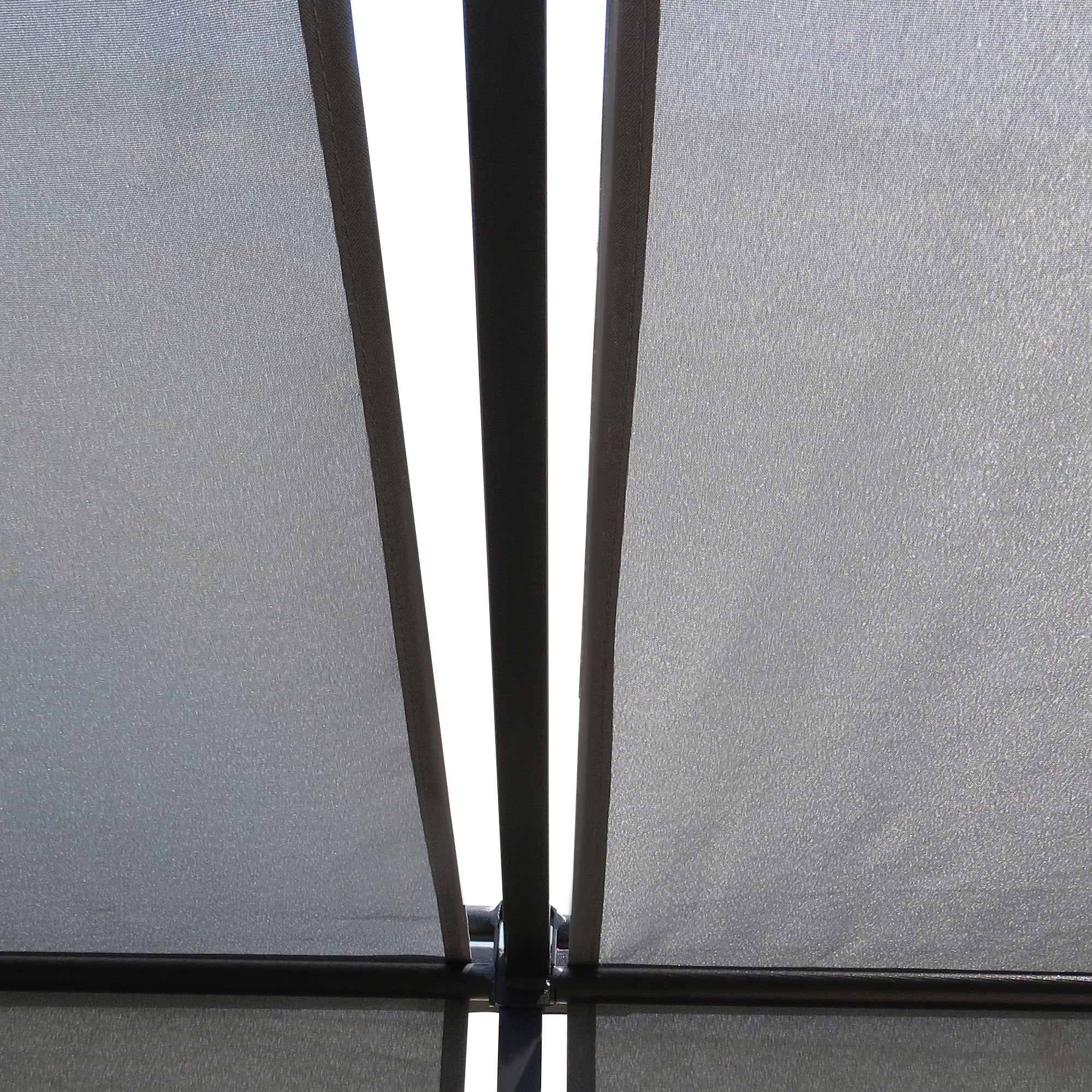 Kozy 3 x 3(m) Steel Pergola Gazebo with Retractable Roof, Garden Gazebo Canopy Sun Shade Shelter for Outdoor, Deck, Patio, Dark Grey