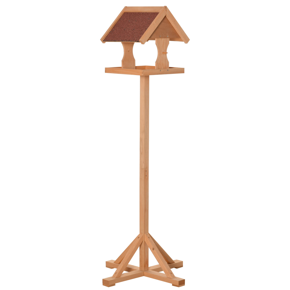 Kozy Wooden Bird Table Wild Bird Feeding Station Freestanding Feeder for Garden Outdoor 55 x 55 x 144cm