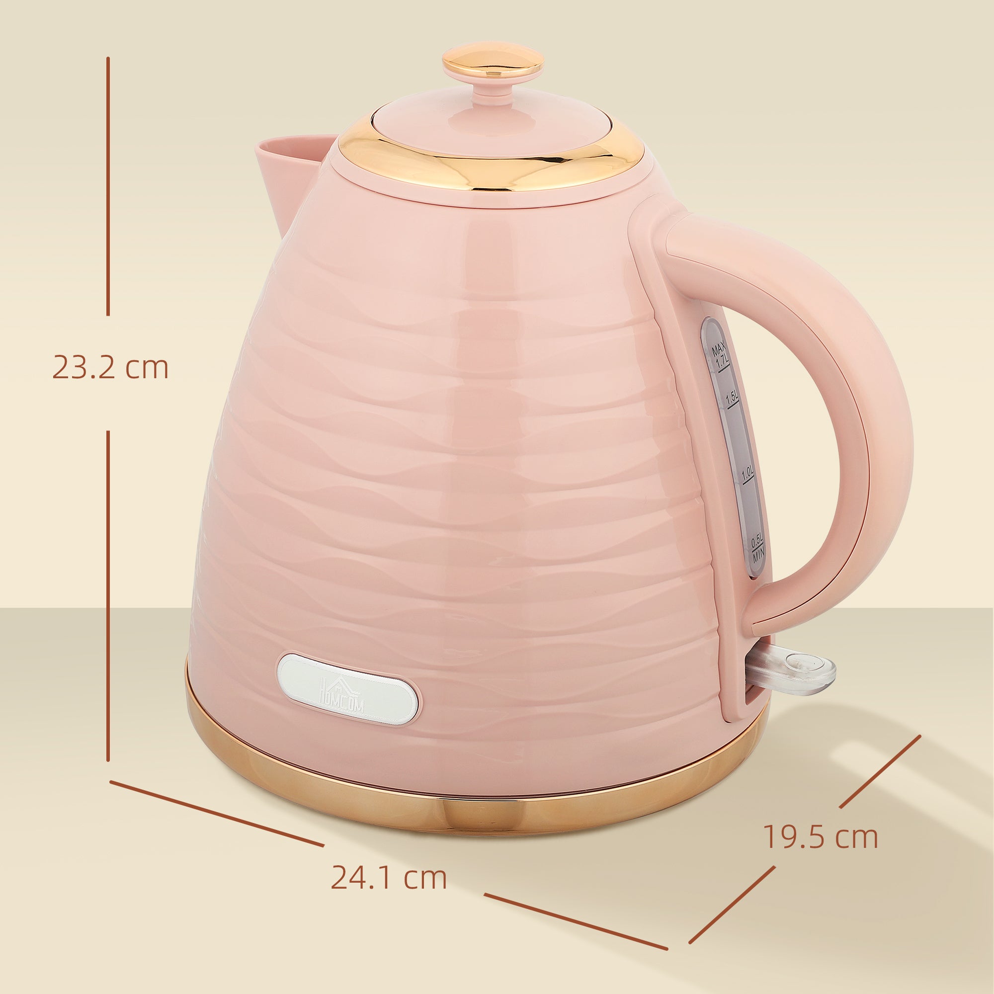 Kozy - 3kW Rapid Boil Honeycomb Kettle - Pink