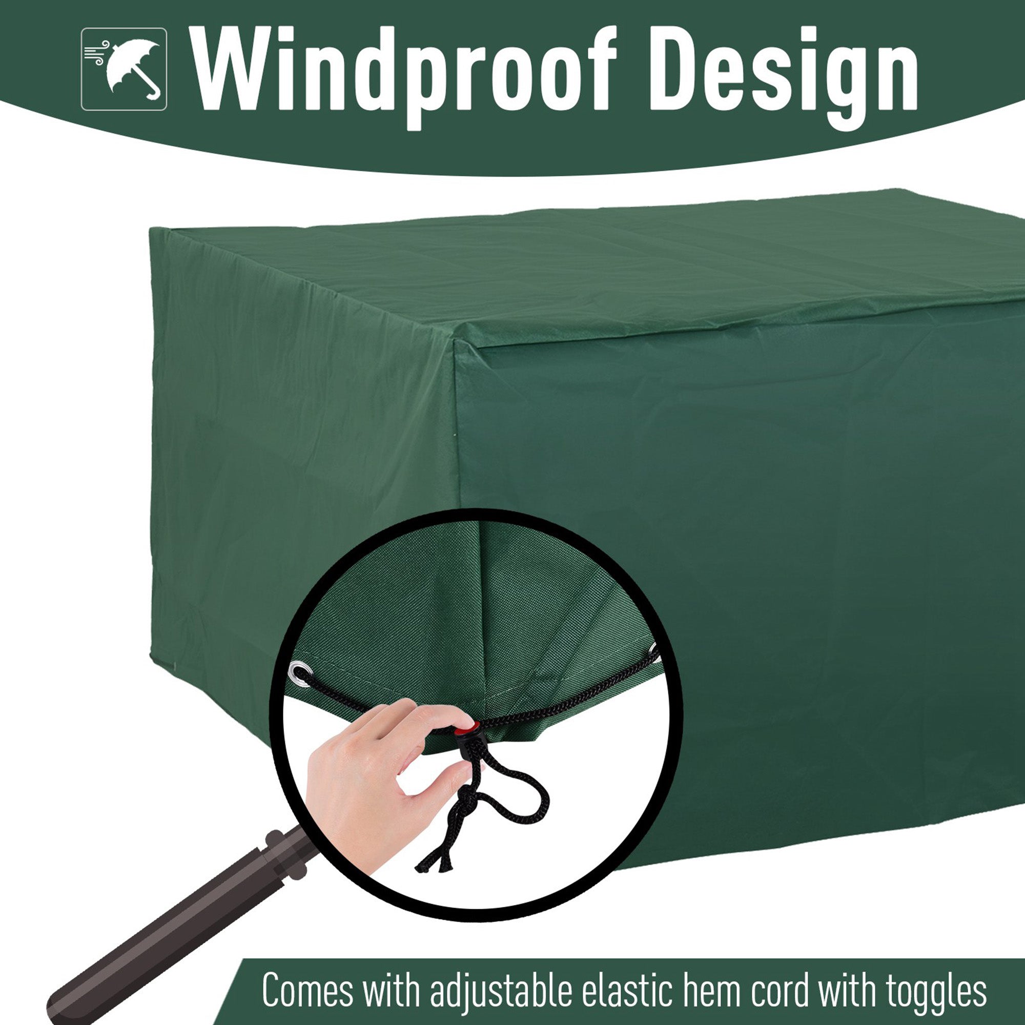 Outsunny Rattan Furniture Protector: Cube-Shaped UV & Rain Guard for Garden Wicker, 135x135x75cm, Outdoor Furniture Cover | Aosom UK