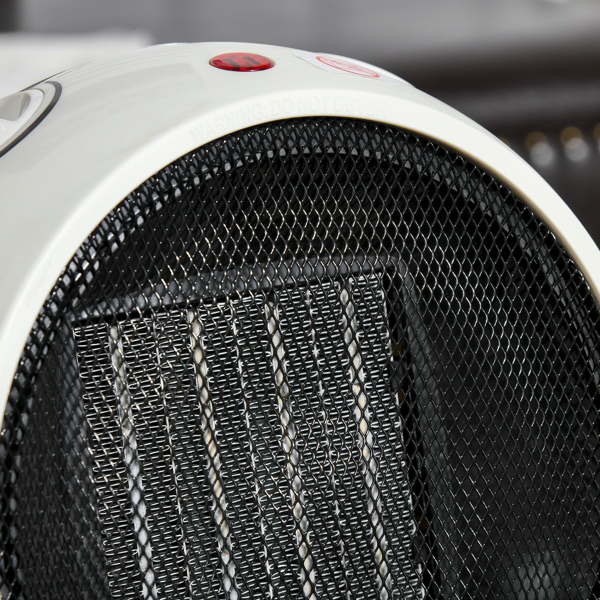 Kozy 1500W Small Space Heater, Ceramic Electric Plug in Fan Heater with 3 Heat Setting, Adjustable Temperature, Tip-Over, Overheating Protection, Low Energy, White