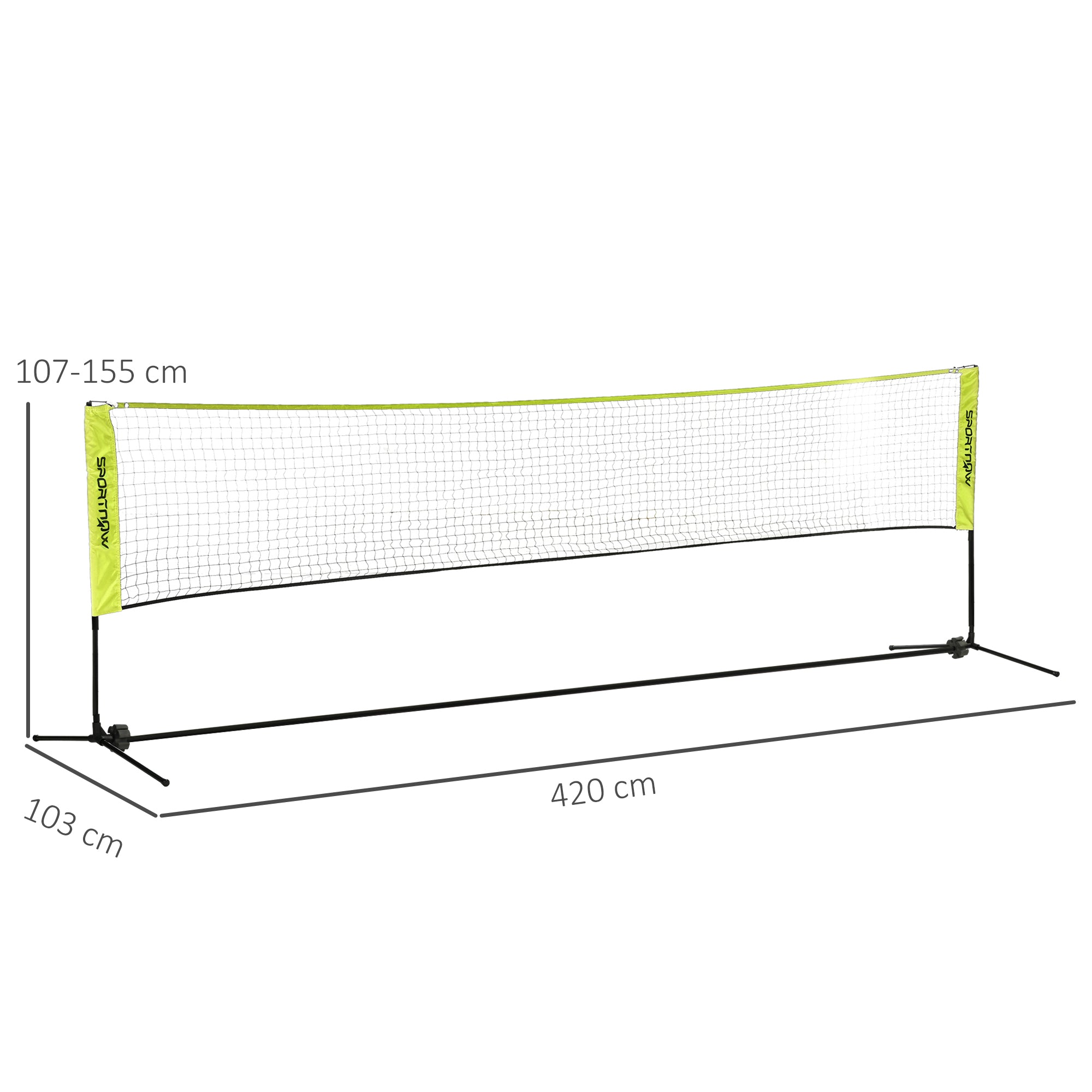 SPORTNOW Adjustable Net: 4m Height for Badminton, Tennis, Pickleball, Volleyball, Outdoor Sports with Carry Bag, Cobalt Blue | Aosom UK
