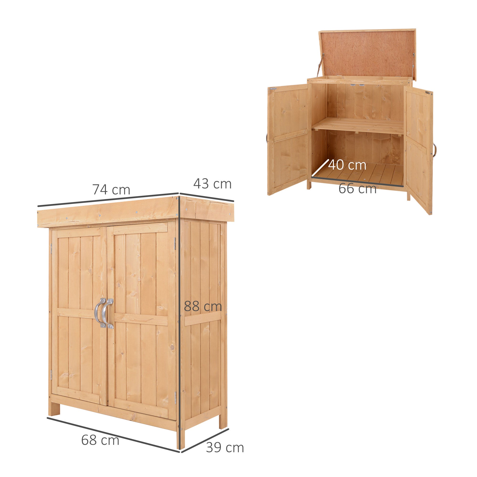 Outsunny Outdoor Garden Storage Shed, Cedarwood